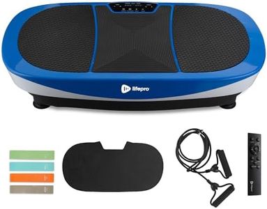 LifePro Rumblex Max 4D Blue Vibration Plate Exercise Machine with Loop Resistance Bands - Full Body Workout Equipment for Home Fitness, Shaping, Training, Recovery, Weight Loss