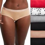 Hanes Women's Originals Underwear, Stretch-Cotton Hipster Panties, Assorted, 6-Pack, Basic Color Mix, S (Pack of 6)