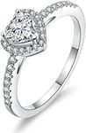 MDFUN Luxurious White Gold Plated Cubic Zirconia Infinity Love Solitaire Promise Eternity Ring (white-gold-plated-brass, 8)