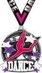 Dance Medals - 2.25" Silver Dance Team Medal Award Prime