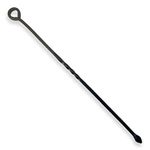 Metal Fireside Poker | Black Powder finish durable metal construction long length fireside poker | Twist handle design with hanging loop | Open Fire Wood Burner Fire Pit BBQ | 54 cm length | Fire Iron