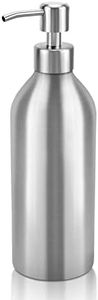 HEXTEX Liquid Soap Dispenser - 25.5Oz/750ml, Large Capacity Bathroom Countertop Brushed Stainless Steel Soap Bottle, with Anti-Rust Leakproof Pump, Hand Lotion Dish Dispenser for Kitchen