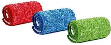 RRJ Microfiber Spray Mop Replacement Head Pad (Colour As Per Availability) -Set of 3