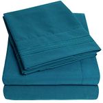 1500 Supreme Collection King Sheet Sets Teal - Luxury Hotel Bed Sheets and Pillowcase Set for King Mattress - Extra Soft, Elastic Corner Straps, Deep Pocket Sheets, King Teal