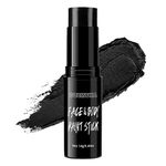 BOBISUKA Black Face Body Paint Stick Eye Black Sticks for Football Baseball Softball Water Based Face Painting Kit Quick Drying Foundation Makeup for Halloween Skeleton Skull Cosplay SFX Costume Party