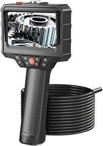 Borescope Inspection Camera,4.3'' IPS Screen Endoscope,Snake Camera Handheld Waterproof Sewer Industrial Endoscope Camera with 8 LED Lights, 16.5FT Semi-Rigid Cable.