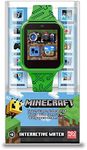 Accutime Kids Microsoft Minecraft Green Educational Touchscreen Smart Watch Toy for Boys, Girls, Toddlers - Selfie Cam, Learning Games, Alarm, Calculator, Pedometer & More (Model: MIN4045AZ)