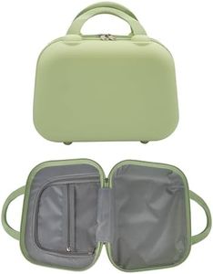 Lucazzi Hard Shell Travel Cosmetic Case, 12 Inch Hardshell Suitcase Mini Toiletry Bag, Luggage Beauty Case with Strap - Mint Green