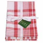 Now Designs Jumbo Pure Kitchen Towel, Red, Set of 3