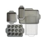 All-Clad 11644914004 Pro-Release Nonstick Bakeware Set including Cookie Sheet, Cooling & Baking Rack, Steel, Gray