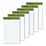 Ampad 40112R EnviroTec 100% Recycled Perforated Pad, 5x8, 20 Pound Paper, White, Jr. Legal, 40 Sheets Per Pad