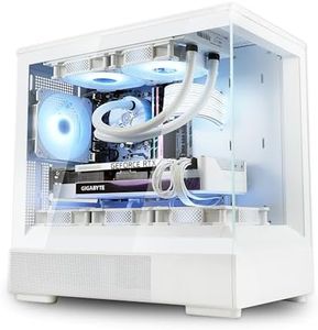 Zalman P10 Micro ATX Case, MATX PC Case with 120mm ARGB Fan Pre-Installed, Panoramic View Tempered Glass Front & Side Panel, USB Type C and USB 3.0, White