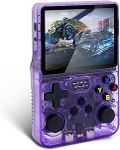 R36S Handheld Game Console – 64GB TF Card | 17,000+ Retro Games | 3.5-Inch IPS HD MIPI Screen | Quad-Core Processor | Open-Source Linux | Portable Video Game Player with 8-Hour Battery Life | (Purple)