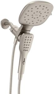 Moen Verso Eco-Performance Infiniti Dial Square Standard Shower Head With Detachable Hand Shower Combo, 7-Inch Spray Head, Spot Resist Nickel, 220C4EPSRN