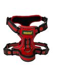 PUPS N STUFFS Night Reflective Large Dog Harness: Adjustable Oxford Fabric with 3 Buckles for Safe & Comfortable Walks - Chest Girth