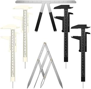 6 Pieces Eyebrow Measuring Ruler 3-point Positioning Permanent Makeup Symmetrical Tool Eyebrow Golden Ratio Caliper Ruler Microblading Gauge Ruler Measuring Tool for Eyebrow Brow Artists Makeup