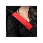 2 Pack Universal Car Seat Belt Cover, Comfort Soft Seatbelt Pad, Compatible with All Cars, Safety Seatbelt Shoulder Strap Pad for Adults Kids, Car Accessories for Men Women (Red)