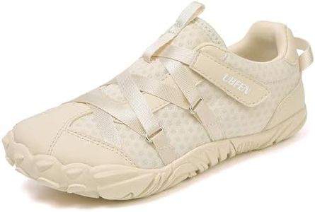 UBFEN Kids Barefoot Shoes Zero Drop Minimalist Sneakers for Boys Girls Toddler Lightweight Comfortable Running Hiking School Tennis Shoes Beige 13 Little Kid