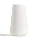 Hirdborte White Ceramic Vase for Home Decor Flower Vase Modern Vase Table Centerpiece Decor (Small 5.7in)