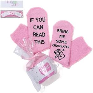 CHANGGER If You Can Read This Bring Me Some Fuzzy Funny Saying Crew Socks christmas Unisex Gift