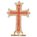 Laps of Luxury® Cross Jesus Diamond Christ Car Dashboard Idol, Premium Craftsmanship, Enduring Symbol of Faith and Divine Blessings for Journeys Filled with Hope.