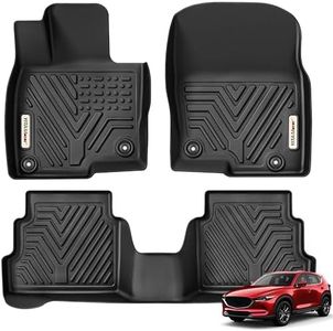 YITAMOTOR Floor Mats Compatible with Mazda CX-5, Custom Fit Floor Liners for 2017-2021 Mazda CX5, 1st & 2nd Row All Weather Protection