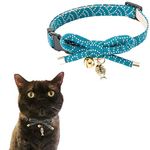 Necoichi ZEN Fish Charm Cat Collar, Blue, 0.04 kg