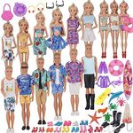 ZTWEDEN 89Pcs Doll Clothes and Acce