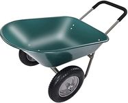 Elevon Dual-Wheel Home Garden Yard Utility Wheelbarrow Cart with Built-in Stand