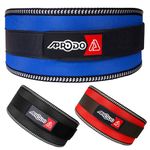 Aprodo Unisex 5’’ inch Wide Nylon Eva Waist Support Belt Sport Pressurized Weightlifting Bodybuilding Fitness Squatting Training Lumbar Back Supporting Safety Belt (Medium 32'' - 36'', Multicolor)