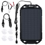 Sunway Solar Car Battery Trickle Charger & Maintainer 12Volt 8W Solar Panel Power Charger kit Portable Waterproof for Automotive RV Marine Boat Truck Motorcycle Trailer Tractor Powersports Snowmobile