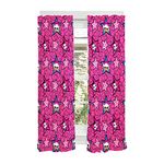 L.O.L. Surprise Kids Room Window Curtain Panels with Tie Backs, 82" x 63", Pink