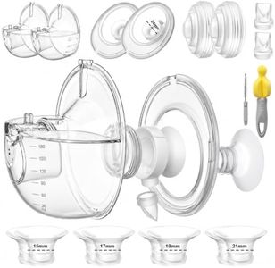 16-Pack 2 Complete Sets Breast Pump Replacement Parts,Compatible with Momcozy M5 24mm Flange + 15/17/19/21mm Inserts, Duckbill Valves, Diaphragms, Milk Cups, Cleaning Brushes, BPA Free
