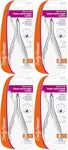 Sally Hansen Beauty Tools - Nip'em Neat Classic Cuticle Nipper & Pusher 1/2 Jaw (Pack of 4)