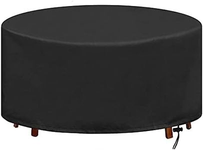 Housse de Mobilier de Jardin, 420D Oxford Tissu Housse de Table de Jardin Ronde éTanche Et RéSistante pour ExtéRieur, Meubles de Terrasse, Abri Anti-UV Et Chaises de Salle à Manger Anti-PoussièRe