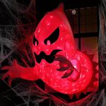 RuiDay 4.5 ft Halloween Inflatable Scary Ghost with LED Light, Halloween Inflatable Flying Ghost Hanging from Window, Halloween Decorations Outdoor