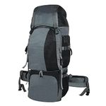 FATMUG Travel Rucksack for Camping, Hiking, Trekking with Laptop Compartment (60 L, Grey)