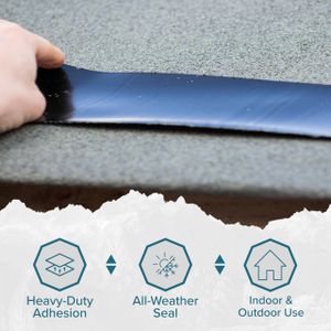 Polar TapeSeal Waterproof Repair Tape, Black 5" x 5ft – Roofs, Gutters, Pipes