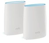 NETGEAR Orbi Tri-band Whole Home Mesh WiFi System with 3Gbps Speed (RBK50) – Router & Extender replacement covers up to 5,000 sq. ft., 2-pack includes 1 router & 1 satellite