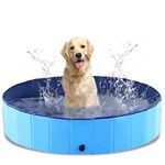 Dog Pool - PVC Non-Slip Foldable Dog Paddling Pool - Pet Swimming Pool - Dog Bath Paddling Pool - Portable Pet Paddling Pool for Outdoor Use - Dog Bath Tub for Large & Medium Dogs - L (120 * 30cm)