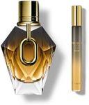 Rabanne Million Gold For Her Le Parfum, 3 oz + Travel Spray 0.34 oz, 2 Ct, Sensual Floral Woody Perfume, Long-Lasting Wear, Jasmine & Sandalwood Notes, Full-Size & Mini Gift Set for Women