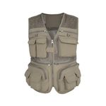 Spanye Men's Outdoor Vests Fishing Travel Utility Quick Dry Multi Pocket Vest Jacket, Style 01 Light Khaki, 3X-Large