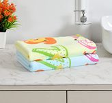 JBG HOME STORE Soft Printed Kids Baby Bath Towel 100% Heavy Microfiber Towel for New Born Baby | Kids | Small Child, Toddlers | Washable Infants Towel, 60x120 Cm, Pack of 2 - Multicolor
