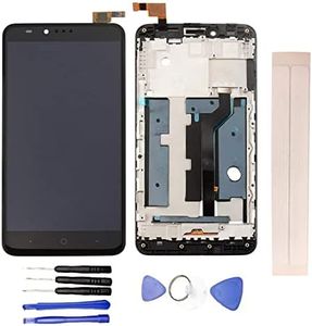 JayTong LCD Display & Replacement Touch Screen Digitizer Assembly with Free Tools for Z-TE Zmax Pro Z981 Black with Frame