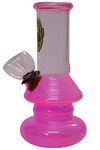 Tanishka Export 5 Inch Transparent Pink Bended Glass Smoking Water Beer Bong (Pack of 1)