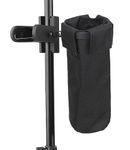 TUOREN Clamp on Drum Stick Holder Drum Stick Nylon Container Bag Black for Drum Kit & Music Stand, Holds up to 8-12 Pairs of Sticks