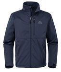 Rdruko Men's Softshell Jacket Waterproof Windproof Outdoor Cycling Walking Fleece Lined Jacket(Navy, CA L)