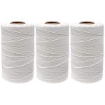 jijAcraft Butchers Twine 984 Feet, 2mm Cotton Twine String, Food Safe Kitchen Cooking Bakers Twine String for Meat Trussing, White Cotton String for Turkey Sausage Butcher Food Prep