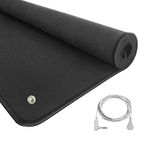 Grounding Yoga Mat Universal Earthing with Cord Grounded Sleeping Therapy/Foot Therapy,Earthing Yoga Mat Protection, Reduce Inflammation, Sleep Assist,Balance Blood Circulation 35.4’’ x 23.6''