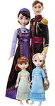 Disney Frozen Doll Family Set with Toddler Anna and Elsa Dolls, Plus Fashion Dolls Queen Iduna and King Agnarr Fashion, Inspired Movie Frozen 2